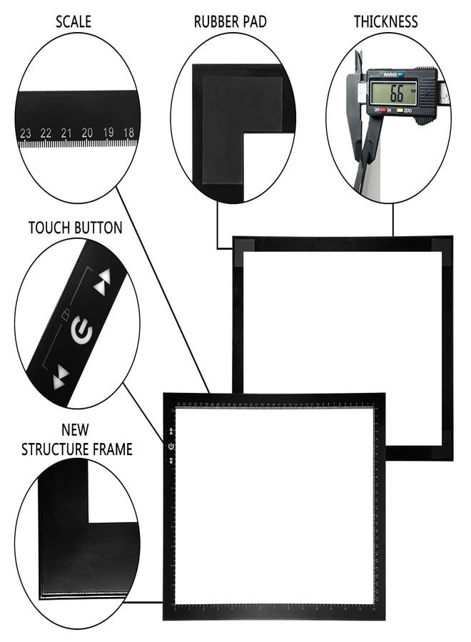 HSK B4/A3s Artist tracing Light Box Copy Table,USB Power Dimmerable 6000 Lux Lock Button Artcraft Light Pad for Tatto Drawing, Sketching, Animation,Diamond Painting - Image 4